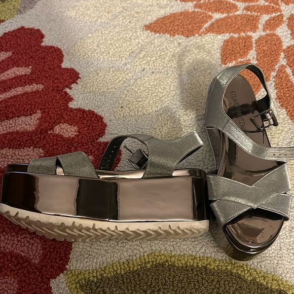 Stuart Weitzman Shoes - Silver Stuart Weitzman platform sandals